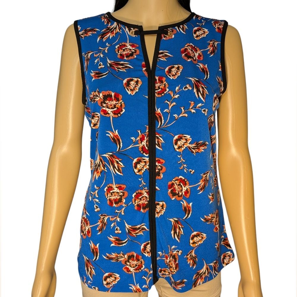 Ivanka Trump Sleeveless Blouse Floral Print